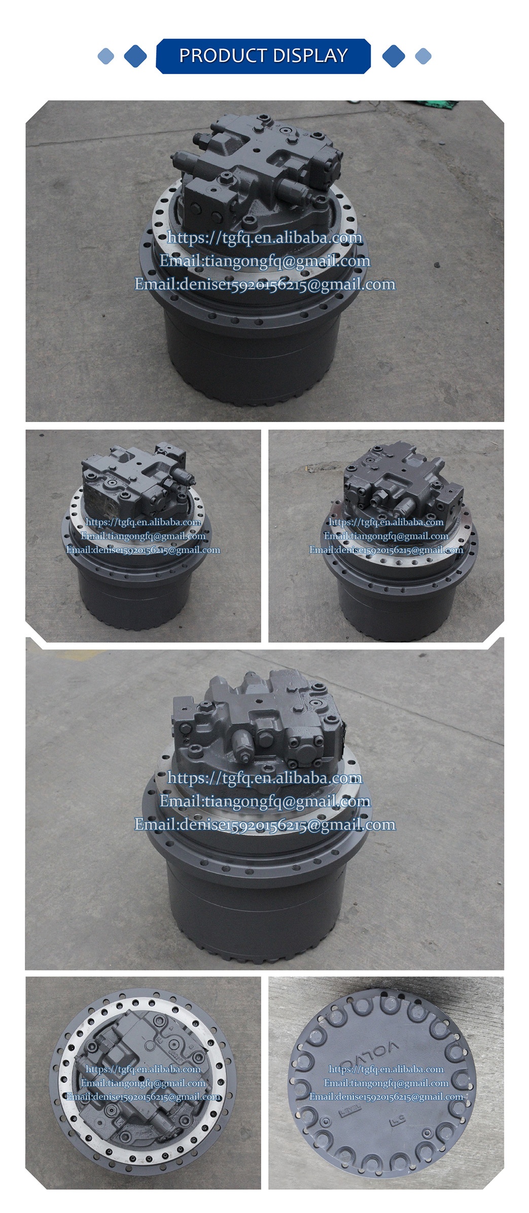 EC360BLC Excavator Travel Gearbox with Motor VOE14566400/VOE14603461 Iron Final Drive
