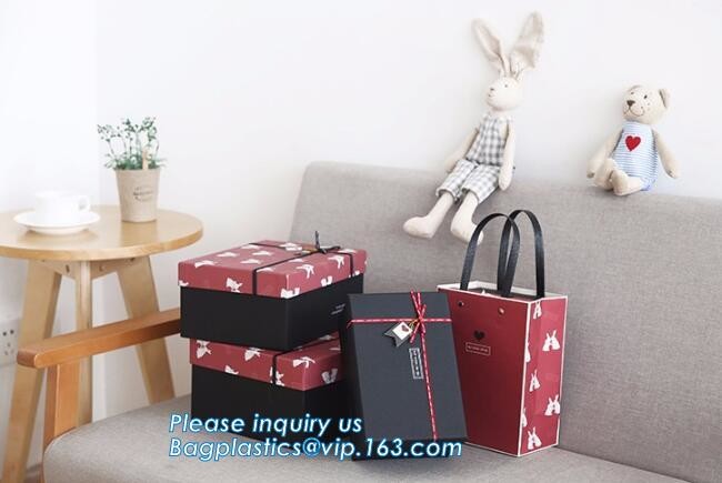 Flower carrier bag with different color customized pot plants kraft paper bag with handle,stamping logo fancy paper flow