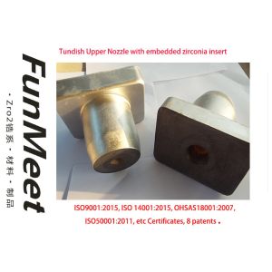  HP Composite Tundish Nozzle , Upper Nozzle With Embedded Zirconia Insert Manufactures