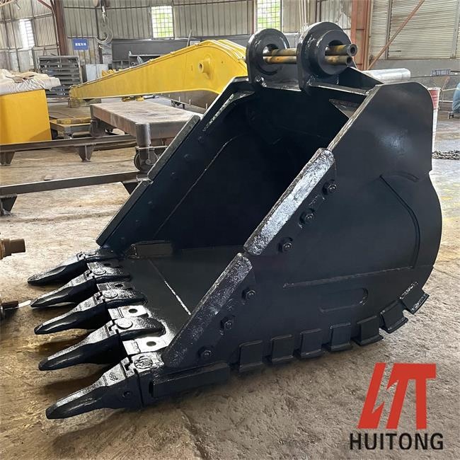 Excavator Heavy Duty Mining Rock Bucket PC 700 2.4 m3 Excavator Bucket For Q355+NM400 50 ton
