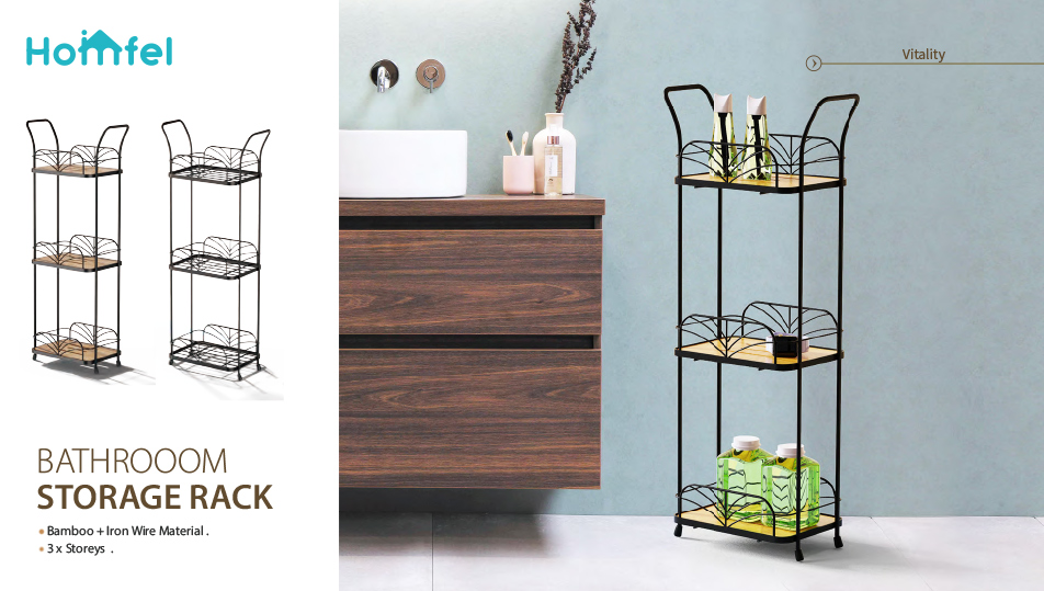 Hanging Wall Mounted Bathroom Shower Caddy Organizer Single Tier Modern Style