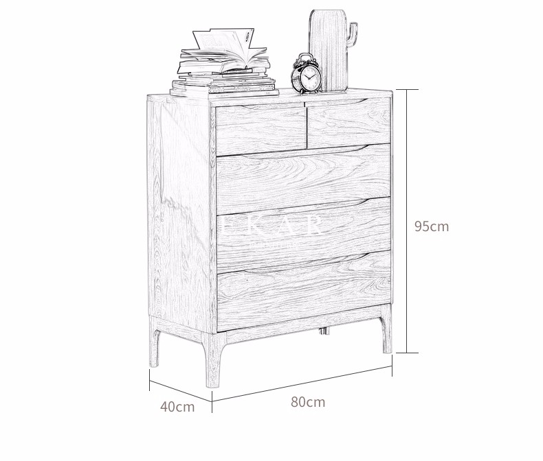 Chest Of Draws Solid Wood Side Cabinet Sideboard Nordic Designs FL-B038-D