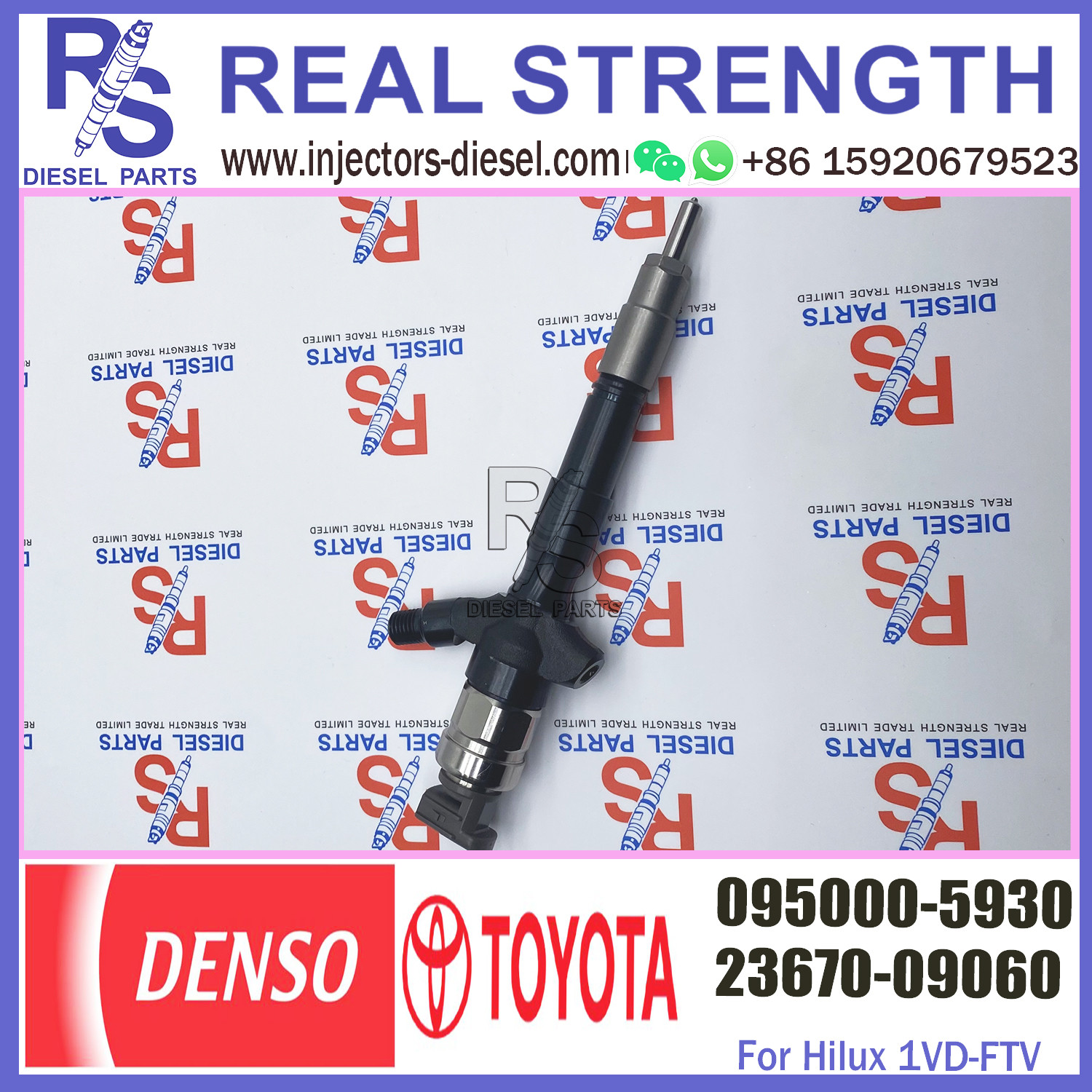 Common rail fuel injector 23670-09360 095000-874# 095000-593# 095000-738# 095000-7380 095000-5930 for 2.5 2KD more