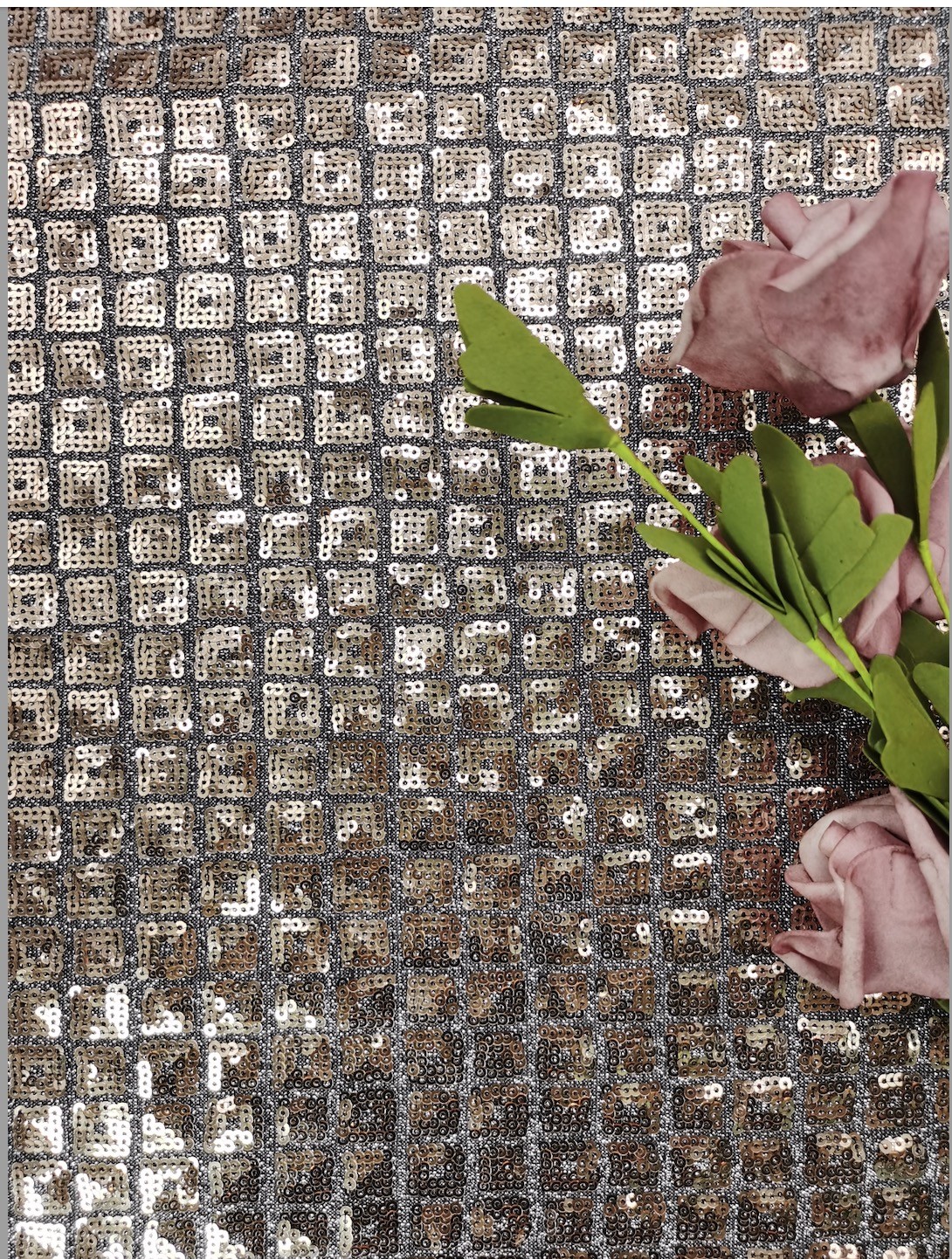Polyester Sequin Embroidery Fabric Sequin Lace Fabric For Party Dress