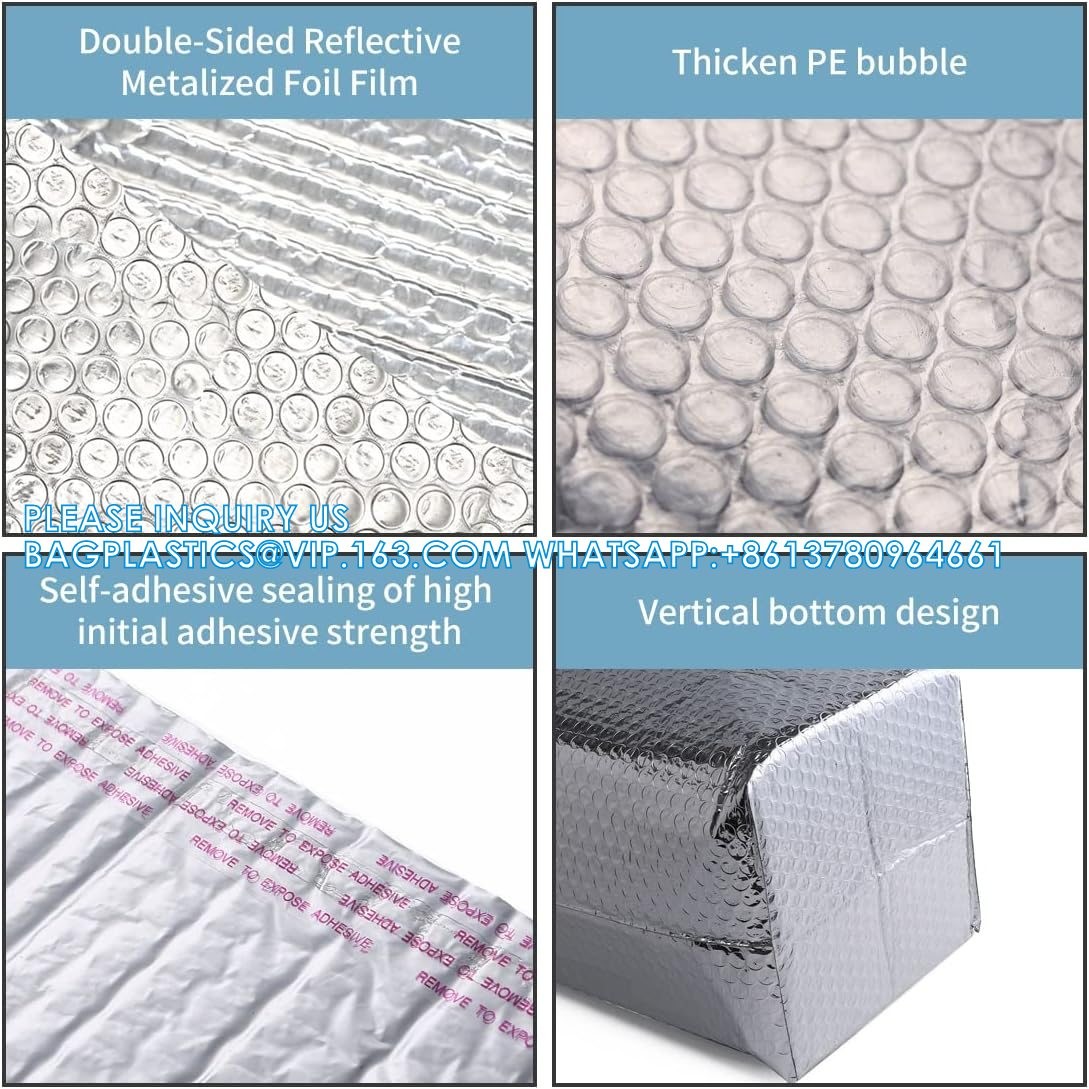 Foil Insulated Box Liners for 12x12x12 Box Size -Pack of 5 Insulated Shipping Boxes for Frozen Food -Double-Sided