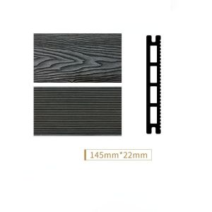 3D Embossed WPC Decking 145x22mm Waterproof Termite-Resistant