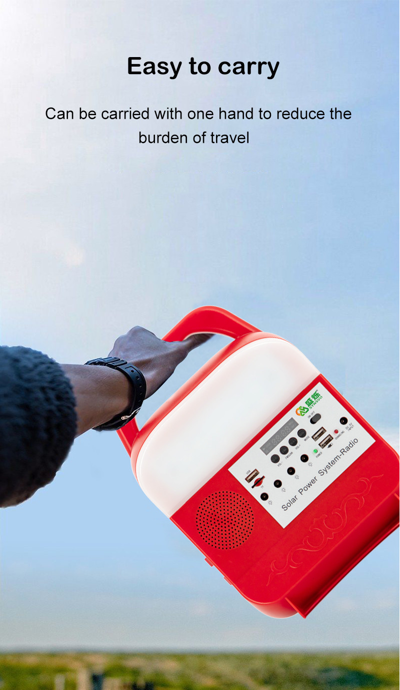 Indoor Portable Solar Pendant Camping Light 5W 6000mAh Press Button Control