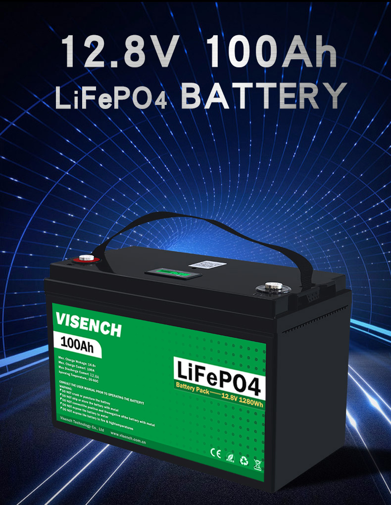 Visench Direct factory high quality 12v 100ah 5KWH 10KWH Solar Lifepo4 storage battery