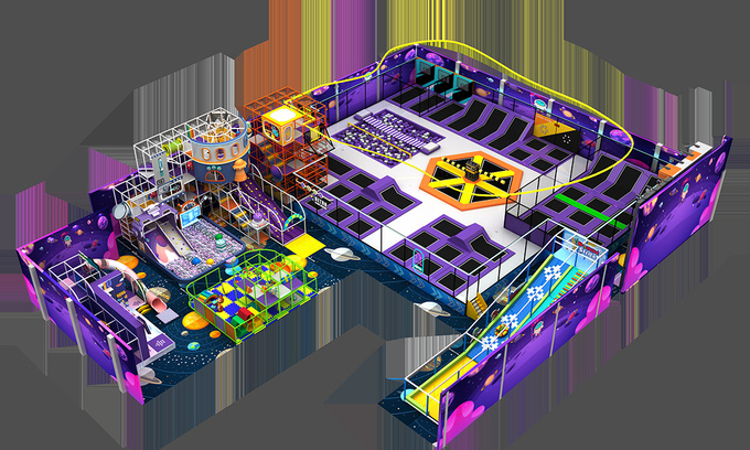Large Size Kids Indoor Commercial Playground Equipment 2-12 Years Old For Business
