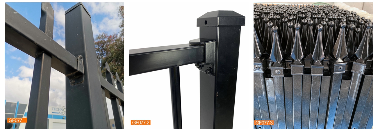 8ft Height Aluminum Square Post Tubular Metal Fence