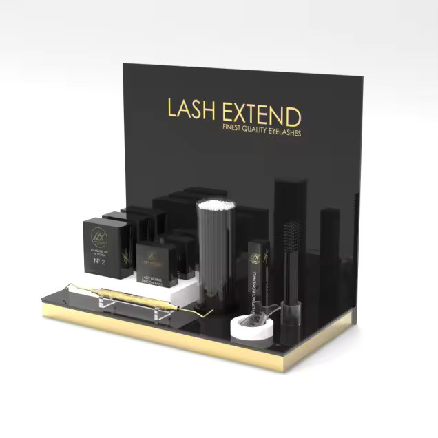 Custom Mirror / Graphics Acrylic Cosmetic Display Acrylic Counter-top Makeup Display for Branding and Marketing
