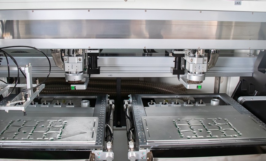 Double Spindle Online Pcb Router Machine YSL-910LAT Power Consumption 3.5kva
