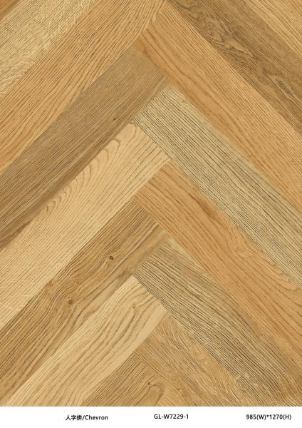 Herringbone Chevron Grain Stone SPC Rigid Vinyl 1220X183mm GKBM Greenpy GL-W7229
