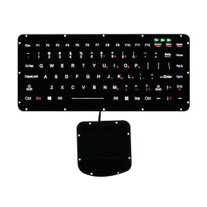 Ruggedized USB Waterproof Keyboard IP67 Silicone Rubber With Rectangular Keys