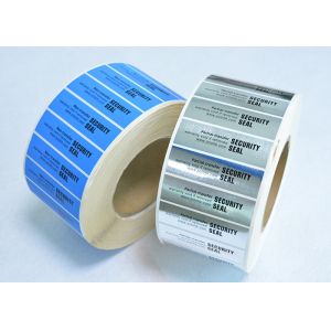 Paritial Transfer Custom Tamper Evident Labels / 80gsm Security Seal Labels