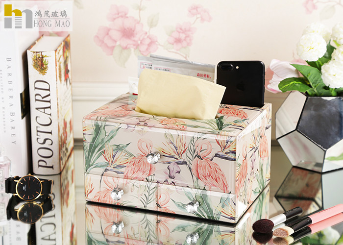 Beautiful Decorative Tissue Box / Tissue Storage Box For Office Lightweight