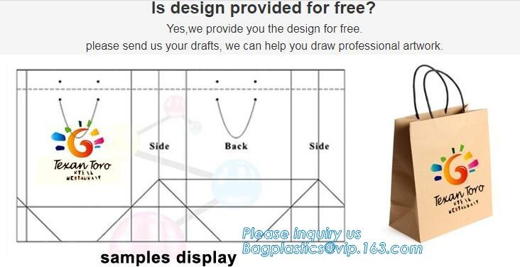 Flower carrier bag with different color customized pot plants kraft paper bag with handle,stamping logo fancy paper flow