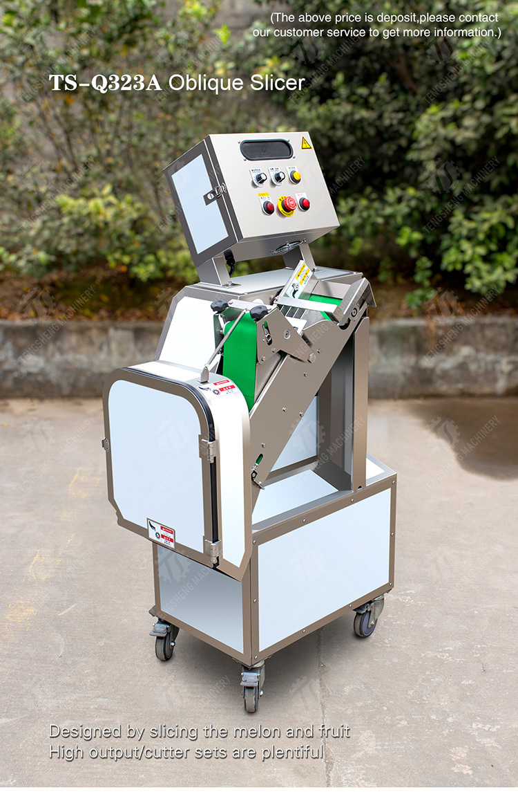 Oblique Slicer Ginger Potato Carrot radish Taro Sweet potato Yam cucumber balsam pear Cutting processing production Machine