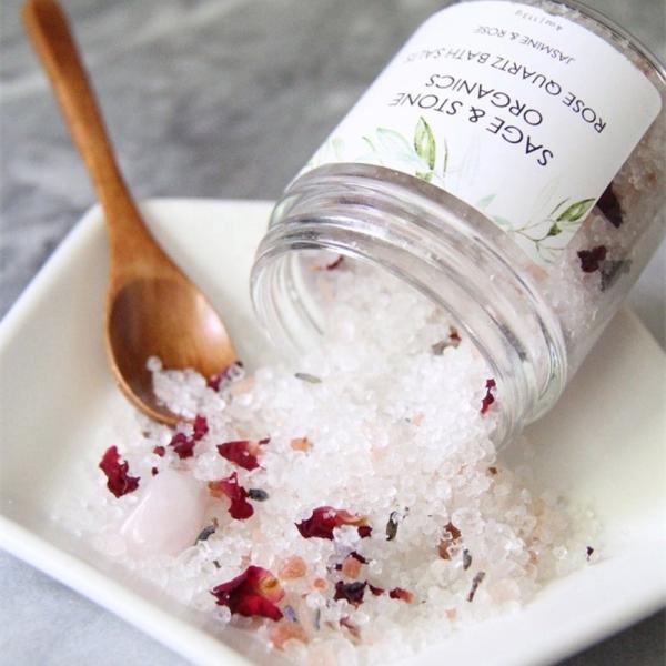 Rose Petal Relaxing Bath Salts OEM Spa Relaxing Dead Sea Lavender Bath Salts