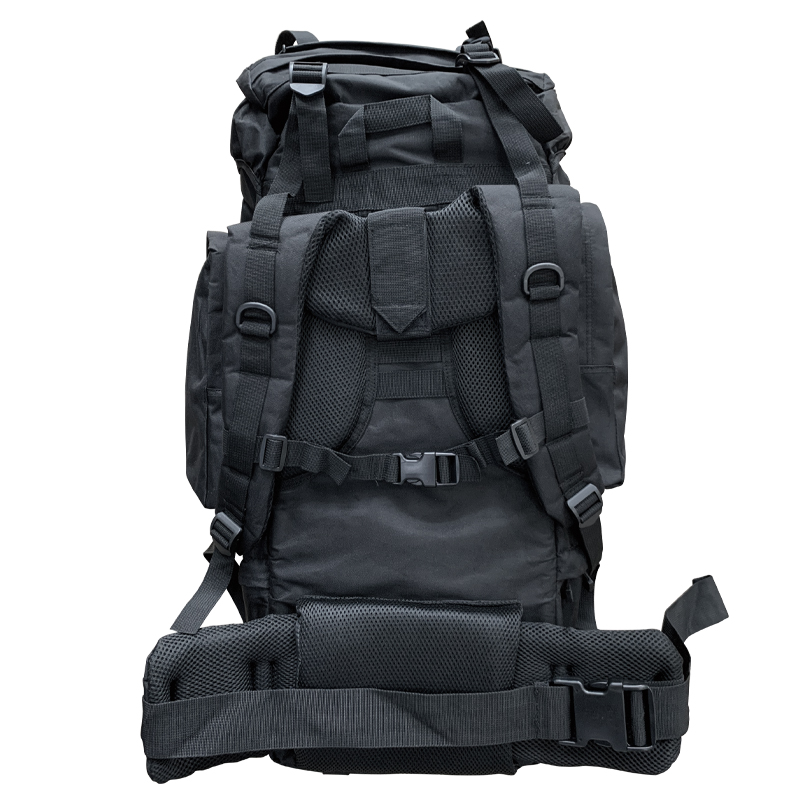 Oxford Material Black 65L Multi-function Backpack for Outdoor Hiking Camping Trekking