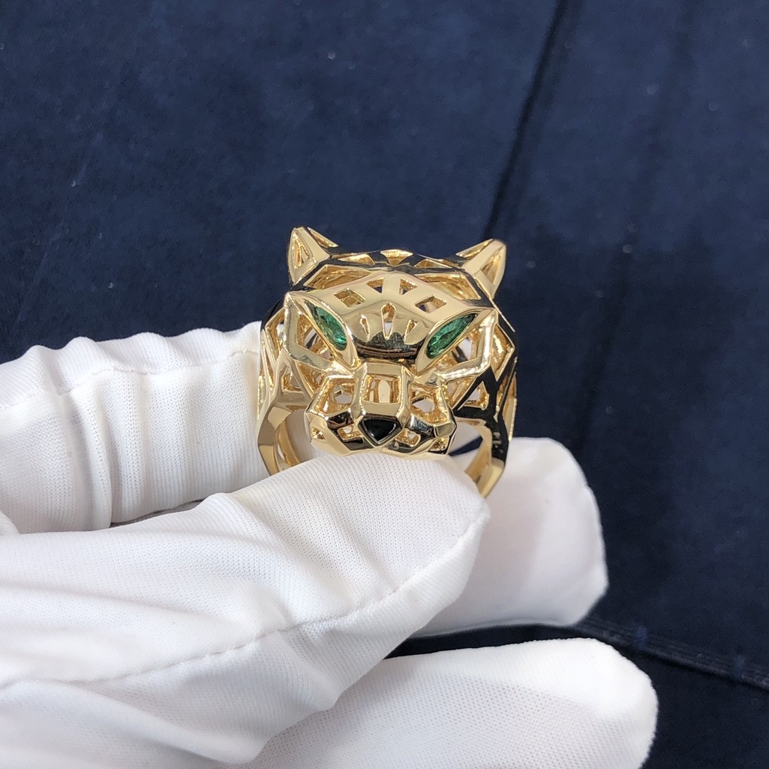 Hot Style Fashion Custom Fine Jewelry 18k Pure Gold Natural Diamonds PanthèRe De Car Tier Ring