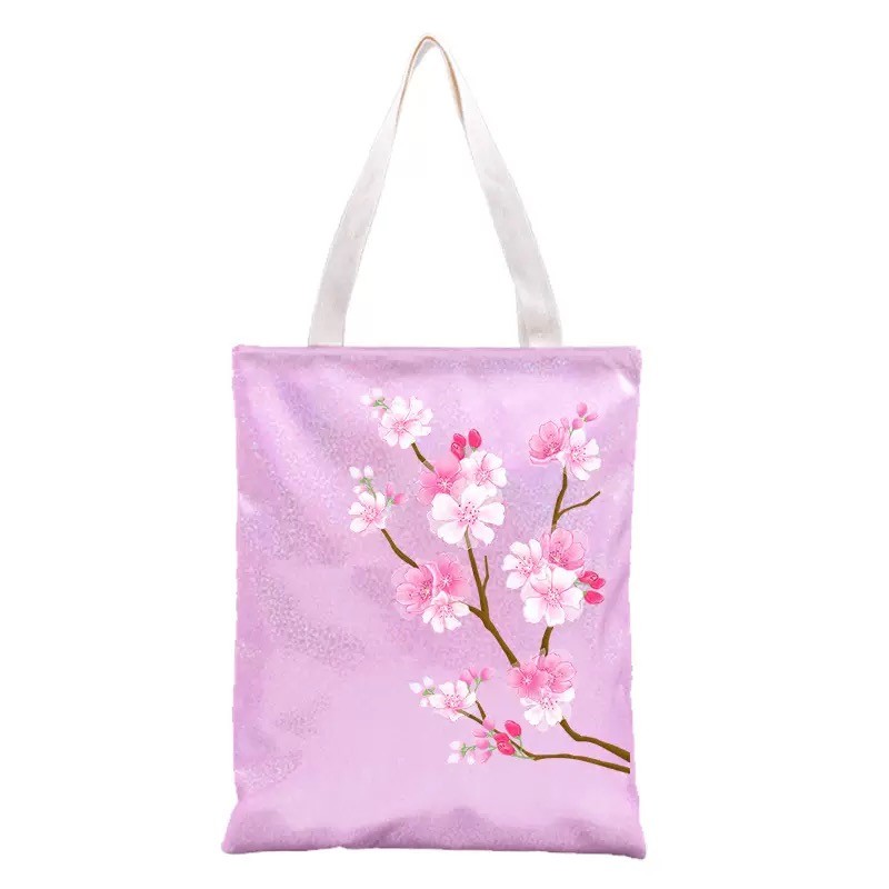 Colorful Glittery Sublimation Shopping Bag Storage Bag With Double-Sided Printing