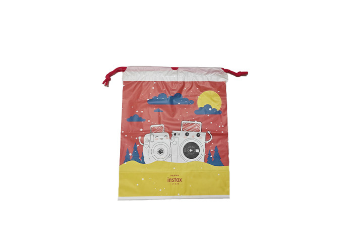 Degradable Plastic Bag Drawstring Rainproof LDPE Printing Rope Bag
