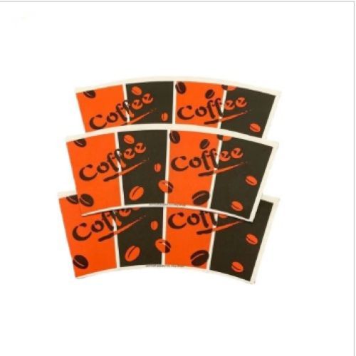 Quality FSC Certification Custom Printed Paper Fan Disposable Coffee Beverage Paper Cup Fan for sale