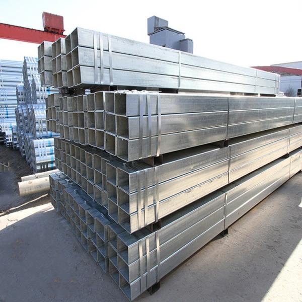 Zinc Coated Galvanized Steel Square Pipe For Industry Z100 Z120 Z150 Z200 10*2