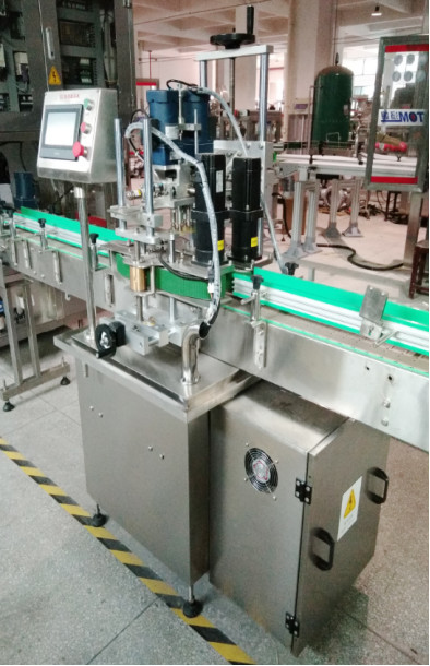 PLC Controlled Linear Multi Function Bottle Semi Automatic Capper