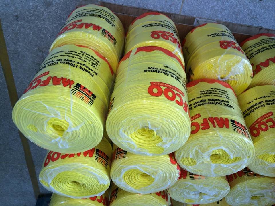 Agriculture PP Split Film Twine Fibrillated Polypropylene tying twines UV Baling twine Blue White Color
