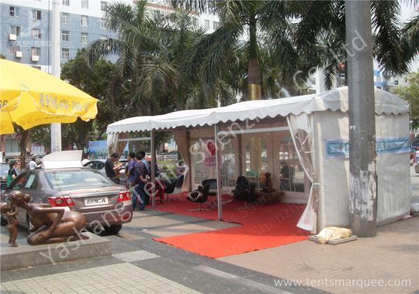 Aluminum Profile UV Resistant Car Outdoor Exhibition Tents White PVC Fabric
