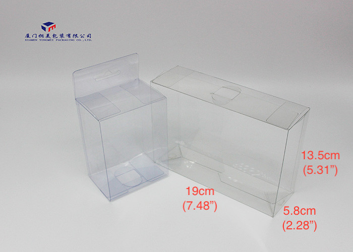 Clear PVC Packing Boxes Cosmetics And Gifts Automatic Lock Bottom 19X5.8X13.5cm