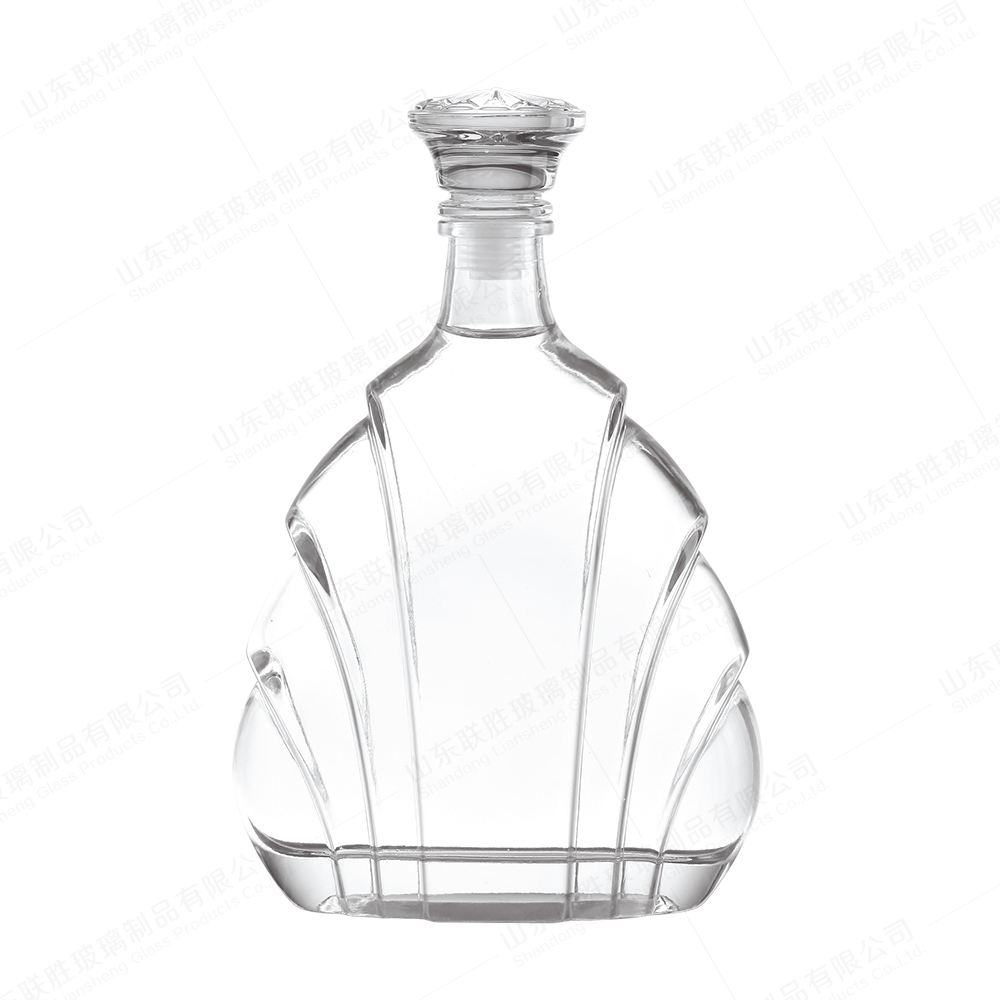 Exquisite Carving Crafts Glass Bottle for Hot Mountain Shape Whiskey Vodka Brandy