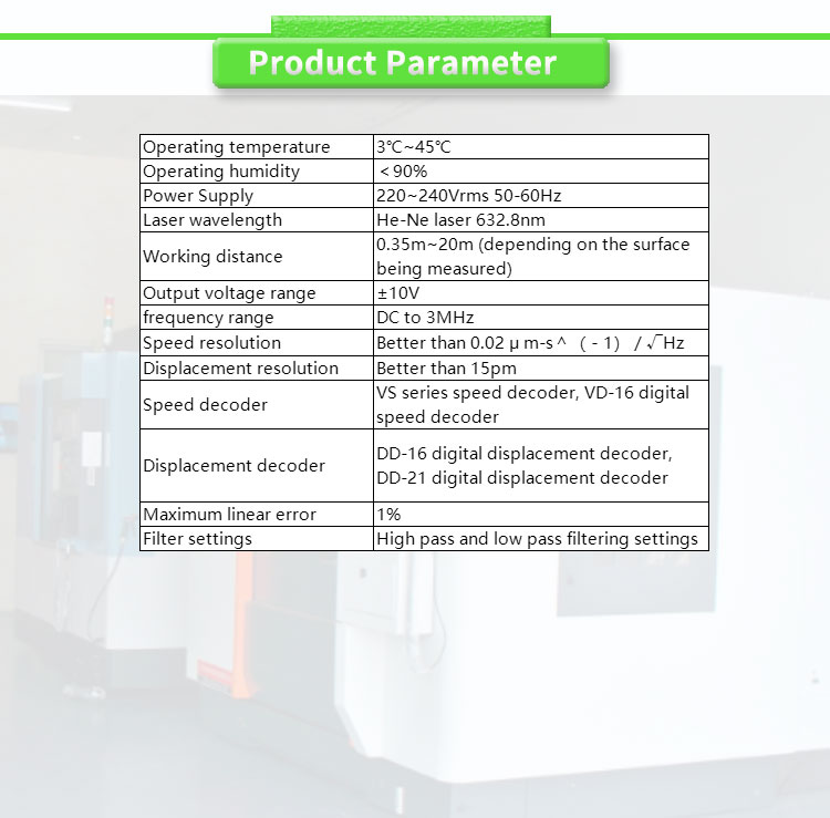 UBZD3000Y Single Point Laser Doppler Vibrometer Sensor For Vibration Monitoring