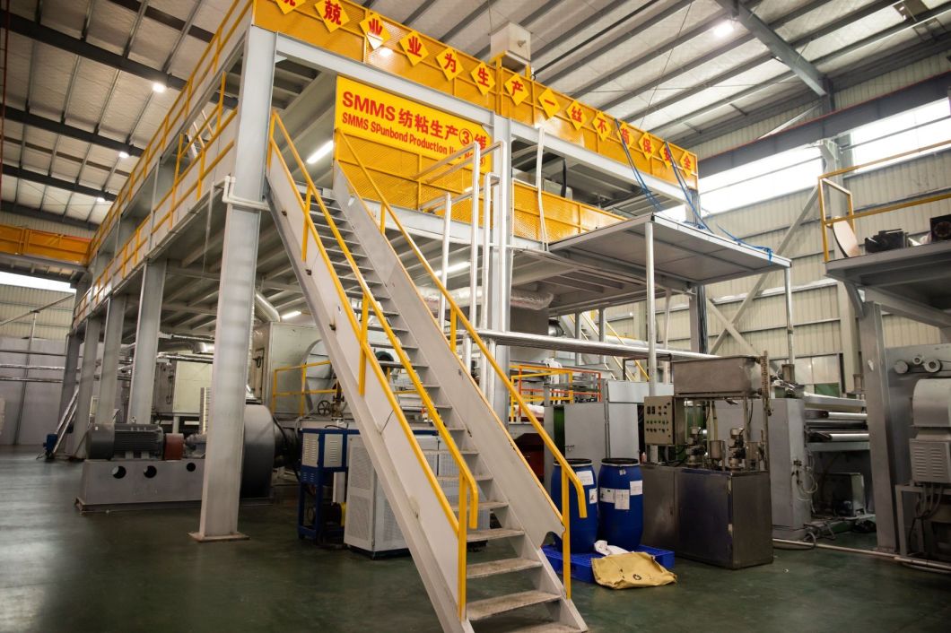 Non Woven Fabric Manufacturing Machine for Disposable Protective Cap Clothes Gown 3200mm SMMS Non Woven Polypropylene Bag Making Machine for Hygienic Products