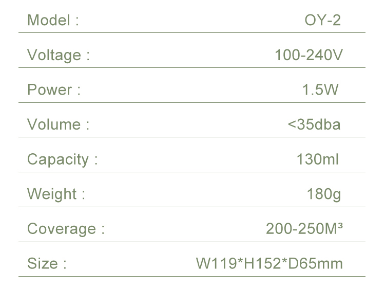 HOMEFISH 130ml Essential Oil Waterless Aroma Diffuser For Office DC 110-240V