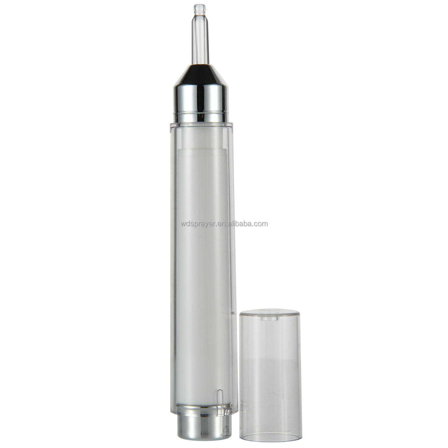 Customized Printing 15ml Syringe Bottle Airless Empty Cosmetic Container PETG Material