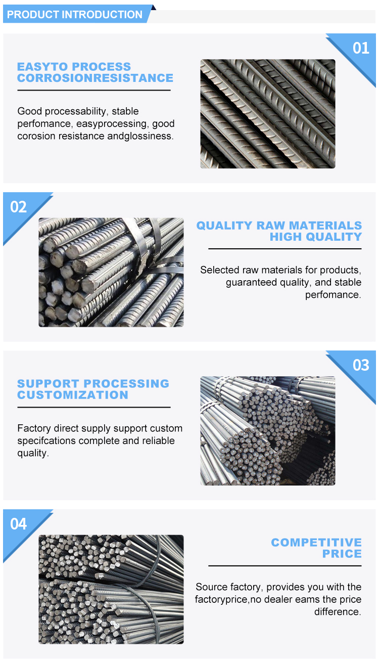 Length 6-12M Alloy Rebar Custom HRB400 HRB500 fe 500 steel rebar for Your Requirements