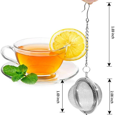 Silver 304 Stainless Steel Mesh Tea Ball Tea Strainer Filters For Tea
