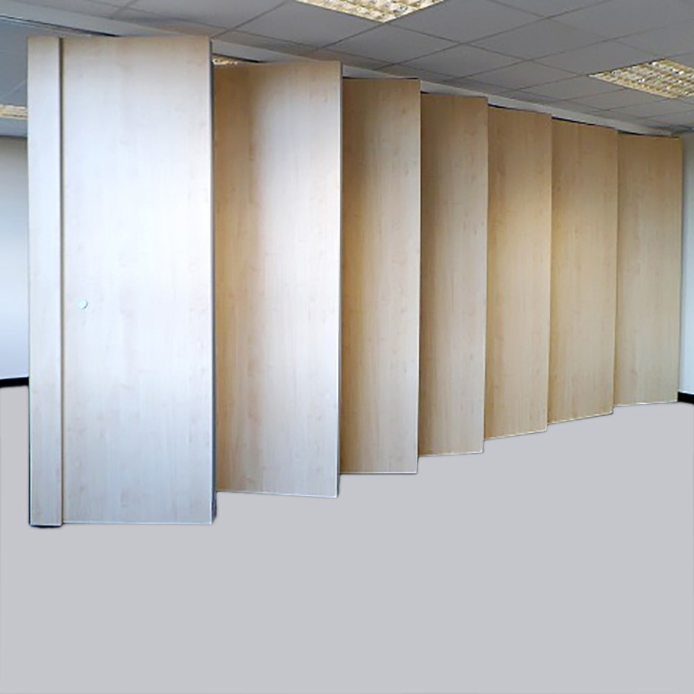 Wooden Operable Modular Acoustic Room Dividers For Ballroom 85 Mm Width