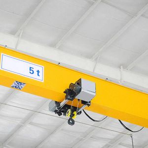 European Type Single Beam Workshop Overhead Crane 5t A5 Working Duty FEM 2m