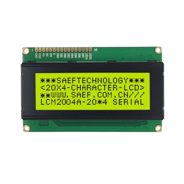 China SFBM2004HX-A-Y 20x4 Character LCD Display Module 3V STN Yellow/Green SPLC780D Compatible Contrast Adjustment VO Pin Easy Tuning on sale China SFBM2004HX-A-Y 20x4 Character LCD Display Module 3V STN Yellow/Green SPLC780D Compatible Contrast Adjustment VO Pin Easy Tuning on sale