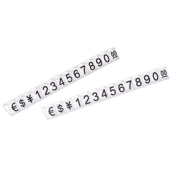 Spot Strip Digital Jewelry Tags Display Number For White Dollar Euro Transparent