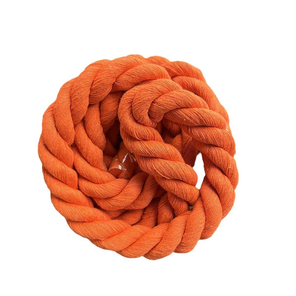 Rose 20mm Twisted Cotton Rope ISO14001 3 Strand Macrame Cord