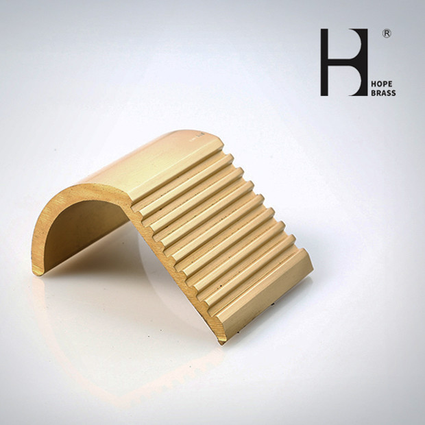 Solid Brass Extruding Profiles for Anti-slip Strip for Stairs Copper Non-slip Nosings Customized Size Shape Big Factory