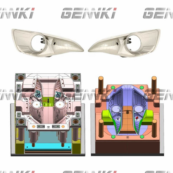 PET PP Solidworks Automotive Injection Mold NAK80 Automobile Headlight Reflectors