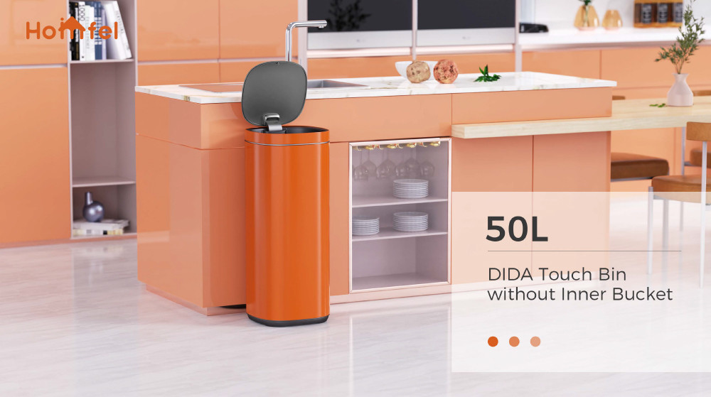 30L 40L 50L Household Office Touch Garbage Can Big Capacity Standing Press Design