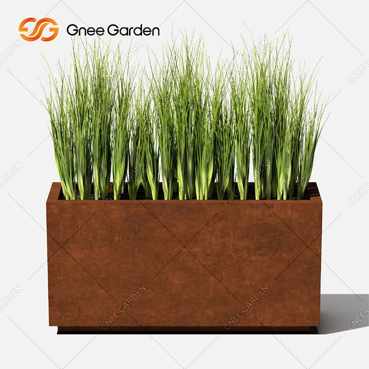 2022 Customized Corten Steel Rusty Assembly Metal Flower Planters Fabrication Plant Pot Corten Steel Planter