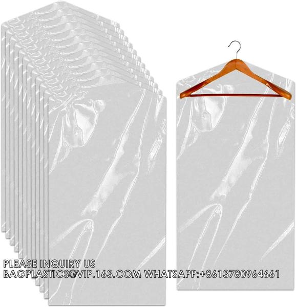 Plastic Garment Bags Clear Dress Covers For Hanging Transparent Dry Cleaning